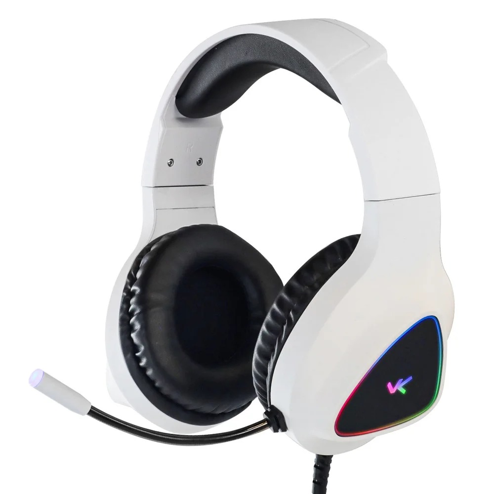 Headset gamer Vinik Chroma branco com microfone
